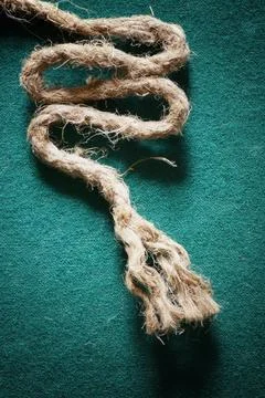 Braided rope loop flax Stock Photos