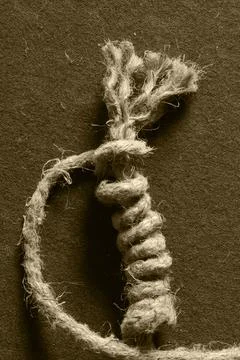 Braided rope loop flax Stock Photos