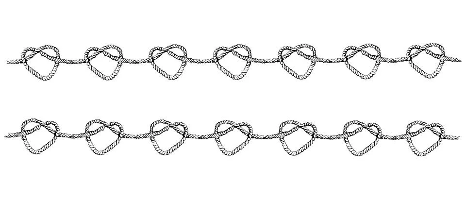 A braided rope in the shape of an infinity heart. A tourniquet of threads. Ve Stock Illustration