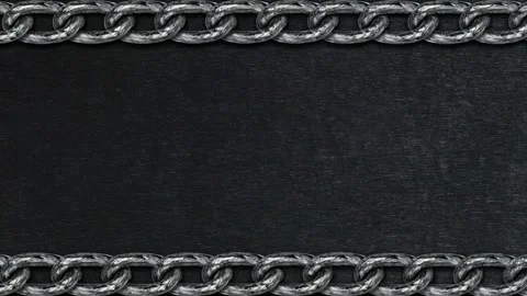 Braided silver chain border with empty black center, frame text overlay, se.. Stock Footage 342043135