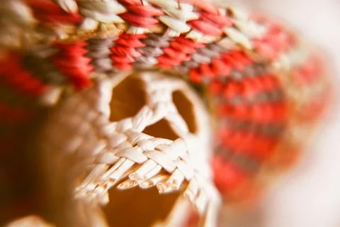 Braided skeleton doll macro view Stock Photos