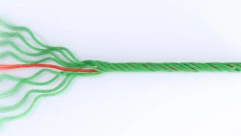 Braided threads, 3D Rendering Stock Illustration