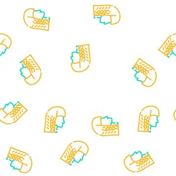 Braiding hair vector seamless pattern Stock Illustration