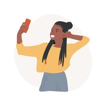 Braids abstract concept vector illustration. Stock Illustration