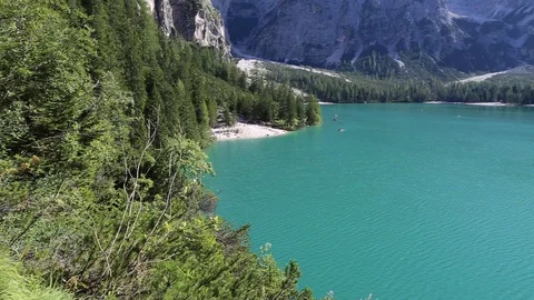 Braies-lake Stock Footage 91584472