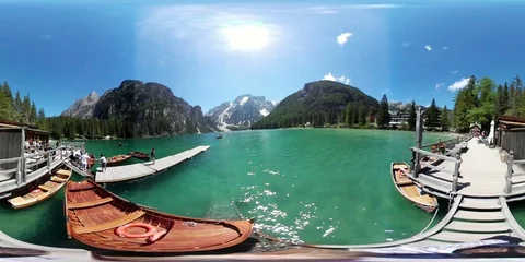 Braies Lake Stock Footage 109553228