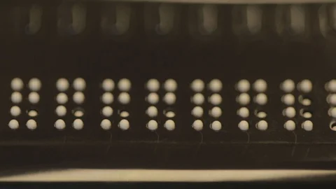 Braille board responding to input Stock Footage 128800761