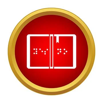 Braille book icon representing accessibility and literacy education 스톡 일러스트