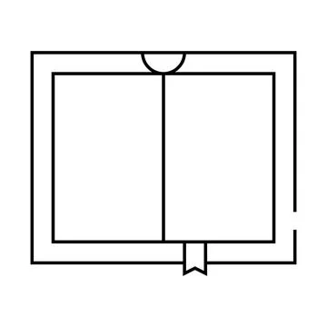 Braille book line icon vector illustration black Illustration