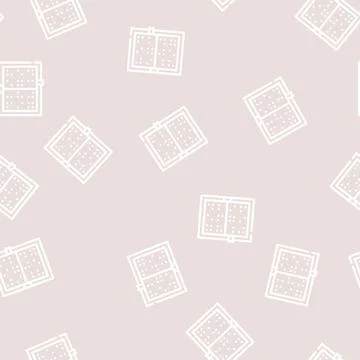 Braille book line vector seamless pattern black Stock Illustration