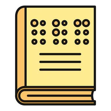 Braille book representing education, accessibility, and literacy Stock Illustration