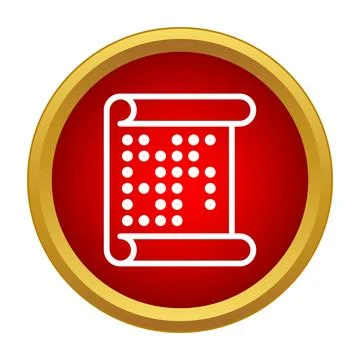 Braille document scroll icon representing accessibility for blind people Stock Illustration