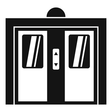 Braille elevator icon, simple style Illustrazione stock