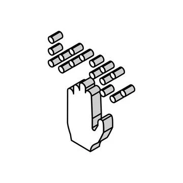 Braille font isometric icon vector illustration Illustrazione stock