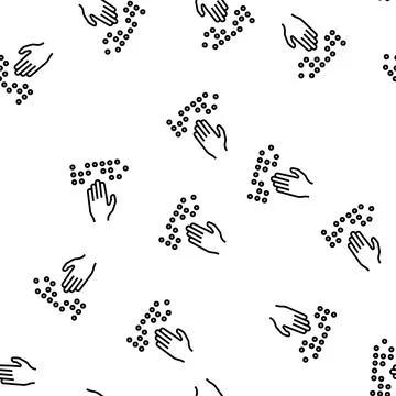 Braille font vector seamless pattern Illustrazione stock