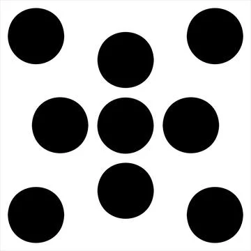 Braille glyph icon vector illustration isolated on white background Illustrazione stock