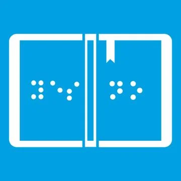 Braille icon white Illustrazione stock