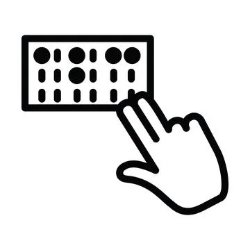 Braille language learning Illustrazione stock