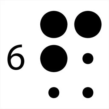 Braille line icon vector illustration isolated on white background Stock Illustration