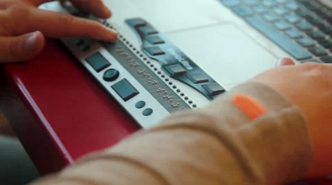 Braille machine / device 스톡 동영상 68313943