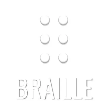 Braille paper style vector icon. Simple element illustration white paper 3d s Stock Illustration