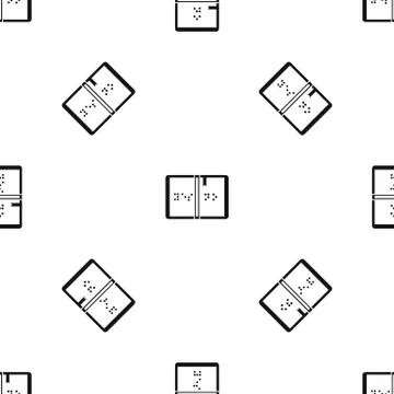 Braille pattern seamless black 스톡 일러스트