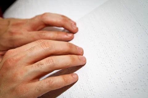 Braille reading Stock Photos