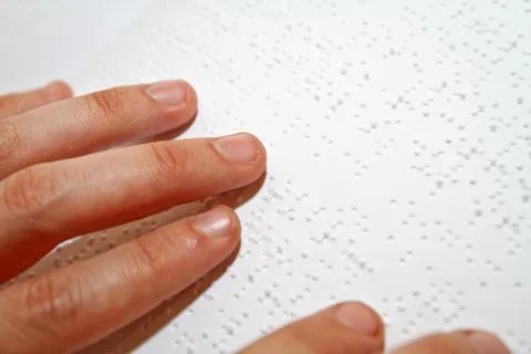 Braille reading Stock Photos