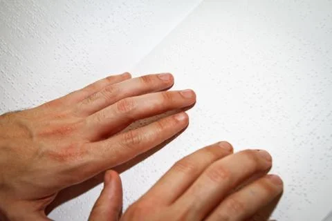 Braille reading Stock Photos