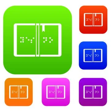 Braille set collection Stock Illustration