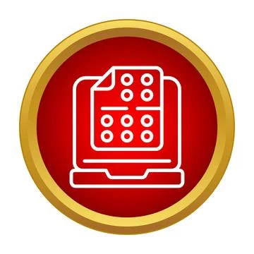 Braille text on a laptop screen for accessibility Stock Illustration