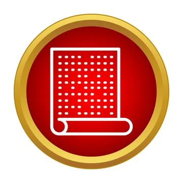 Braille text scroll icon representing accessibility for blind people Illustrazione stock