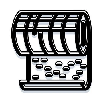 Braille text scrolling on a tactile communication device Illustrazione stock