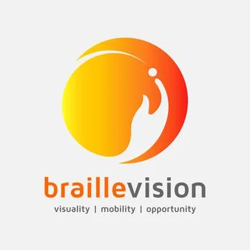 Braille Vision Logo Template Stock Illustration