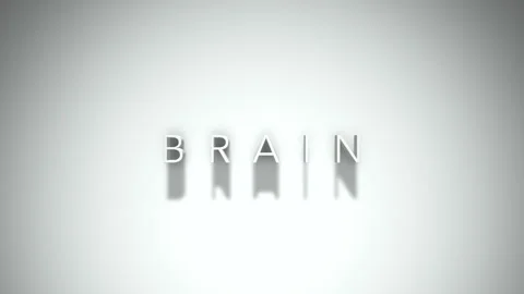 Brain 3D title animation with shadows on a white background Stock Footage 297061831