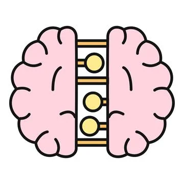 Brain with abacus elements representing mental calculation intelligence Stock Illustration