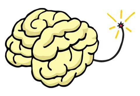 Brain about to explode/ blow your mind Illustrazione stock