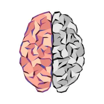 Brain abstract tringles Stock Illustration