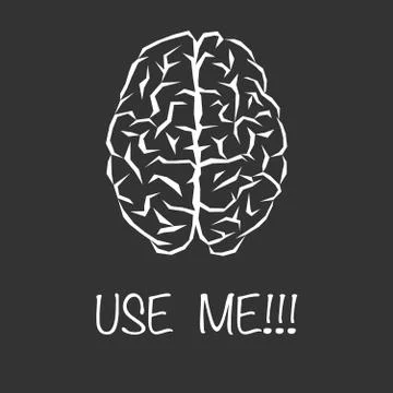 Brain abstract white Stock Illustration