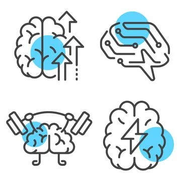 Brain activity concept vector design Illustrazione stock