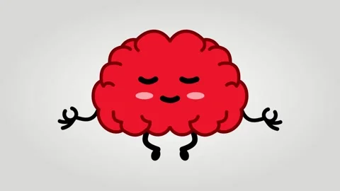 Brain Activity During Meditation Motion Animation Stock Footage 317143579