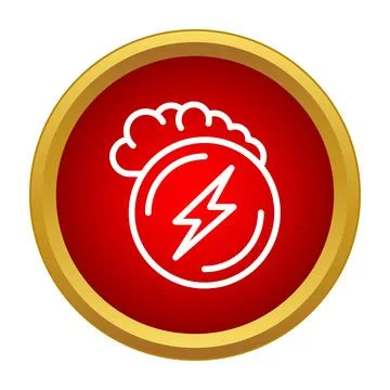 Brain activity generating power and creative ideas icon 스톡 일러스트