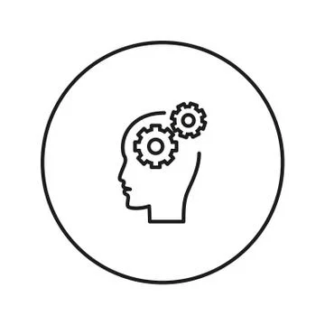 Brain activity. Icon Stock Illustration