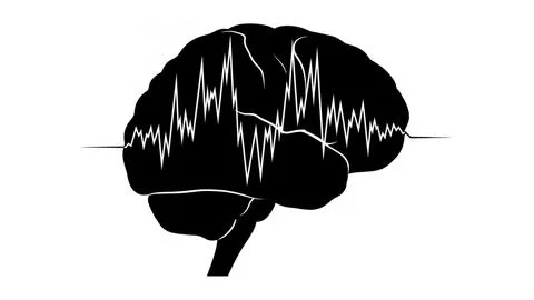 Brain activity representation 스톡 일러스트