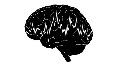 Brain activity representation Stock Illustration