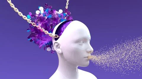 Brain addiction, Synapse and neuron. Transmission of the nerve signal between tw Stock Illustration