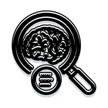 Brain analysis and cognitive research concept Stock Illustration