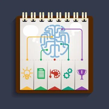 Brain analysis on clipboard Stock Illustration