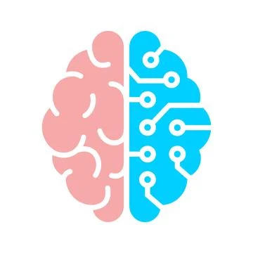 Brain and artificial intelligence icon design. Vector. Stock Illustration