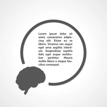 Brain and circle Stock Illustration